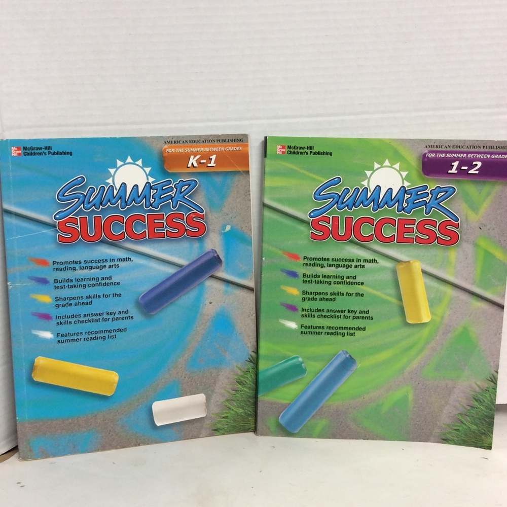 McGraw-Hill Summer Success K-1/ 1-2 Workbooks